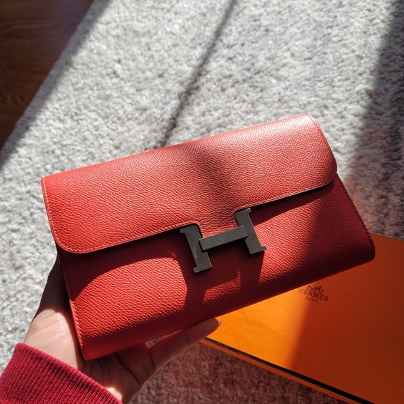 $3700 + shipping e*m*t Hermès Long Constance Wallet in Rose Jaipur - Picture 2 of 16